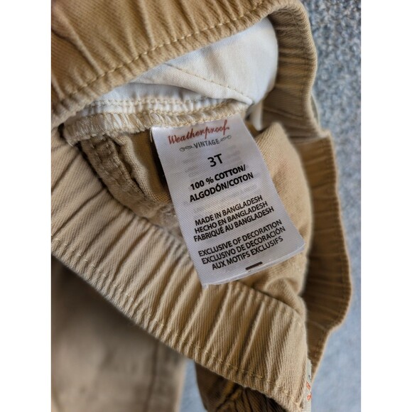 Weatherproof Vintage Boys Size 3T Cotton Beige Khaki Long Sleeve Jogger Outfit - Picture 9 of 9